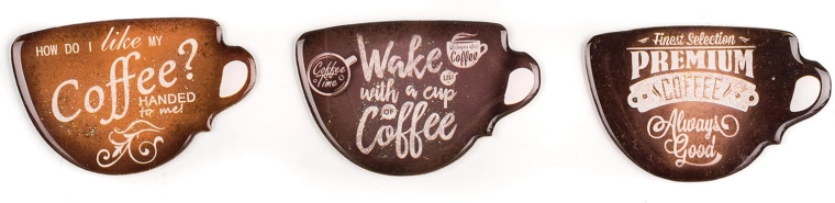 Magnetky Coffee mix dekorů 3 ks