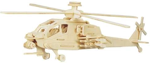 Woodcraft dřevěné 3D puzzle vrtulník Apache