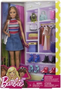 Barbie panenka s šatníkem a doplňky