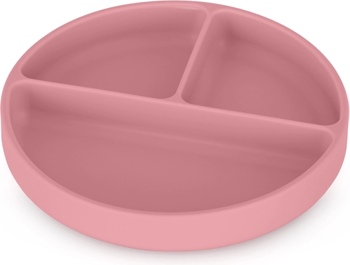 Petite&Mars silikonový dělicí talířek s přísavkou Take&Match dusty rose 6m+