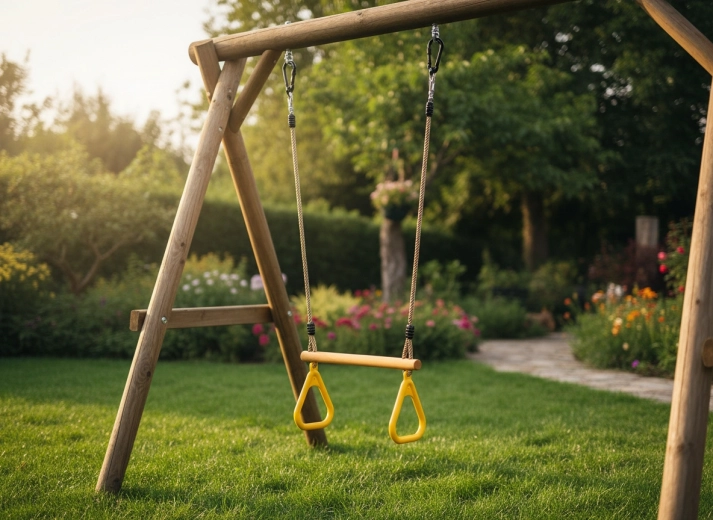 Pevná dřevěná hrazda pro přirozený úchop