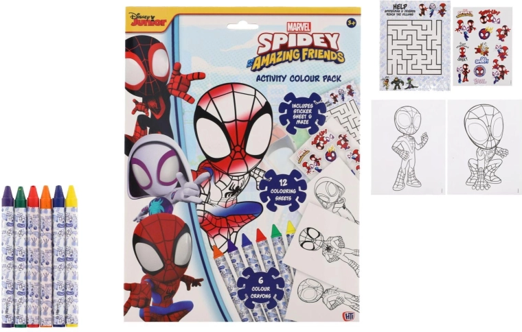Spidey pracovní listy s voskovkami