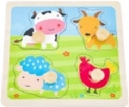Babu dřevěné puzzle farma pro děti