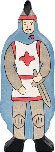 Rytíř s modrým pláštěm Holztiger - 1 kus