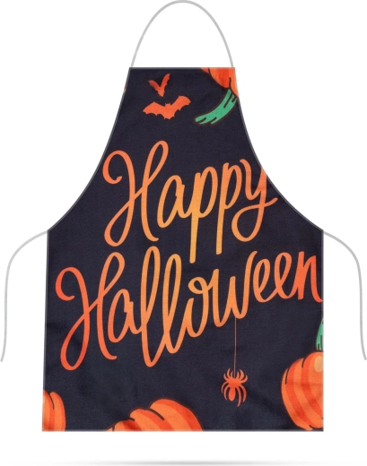 Halloweenská kuchyňská zástěra z nepromokavého plátna
