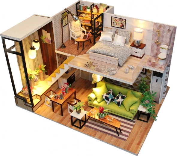 Miniatura domečku Romantický skandinávský styl 2Kids Toys