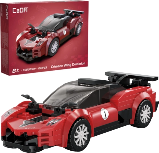CaDA stavebnice závodní auto Crimson Wing Dominion – 158 dílků