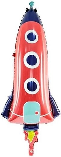 Fóliový balónek raketa mix 44 × 115 cm