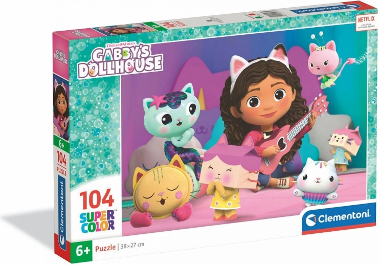 Clementoni puzzle Gábinin kouzelný domek – hudební chvilka 104 dílků