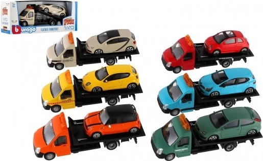 Bburago odtahovka s autem 1:43, kovový model 21 cm, více barev
