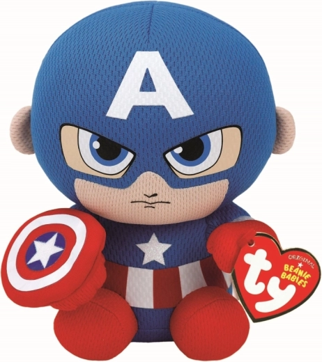 Ty Marvel Captain America plyšová figurka 15 cm - 1 kus