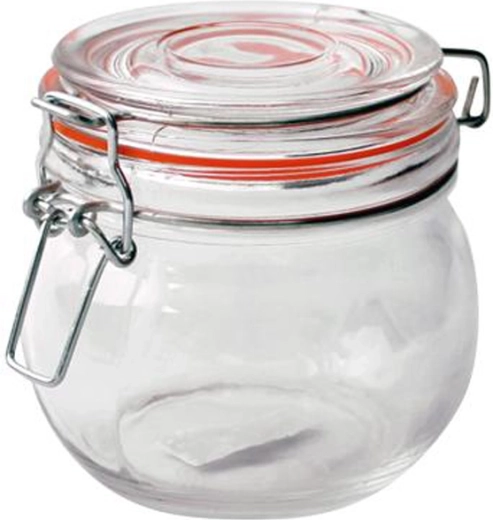 Skleněná dóza s patentním uzávěrem 450 ml