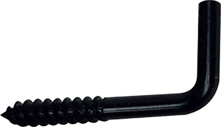 Skoba s vrutem 19 × 60 mm, černá, 5 ks