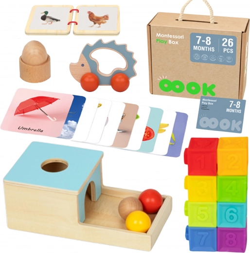 Montessori krabice XXL Tooky Toy pro děti 7-8 měsíců