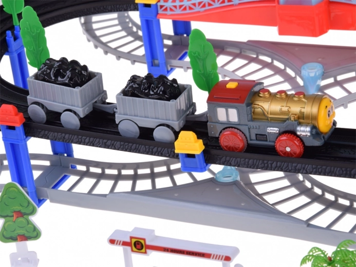 Lokomotiva s vagony a realistickými efekty