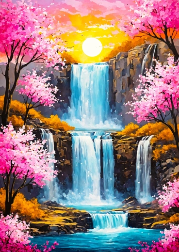 Enjoy puzzle Třešňový vodopád 1000 dílků