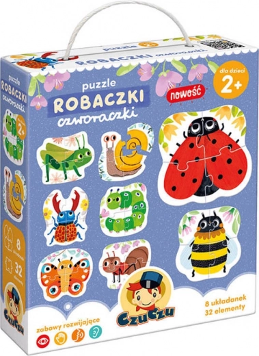 CzuCzu Puzzle Robáčci čtyřčlánkové skládanky