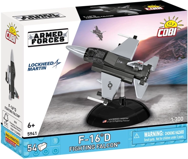 Cobi Armed Forces stíhačka Lockheed Martin F-16D Fighting Falcon 1:300 (54 dílků)