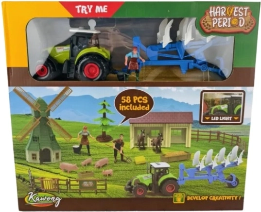 Farmářská sada s traktorem se světlem a zvukem