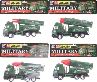 Vojenské auto s raketou pro děti