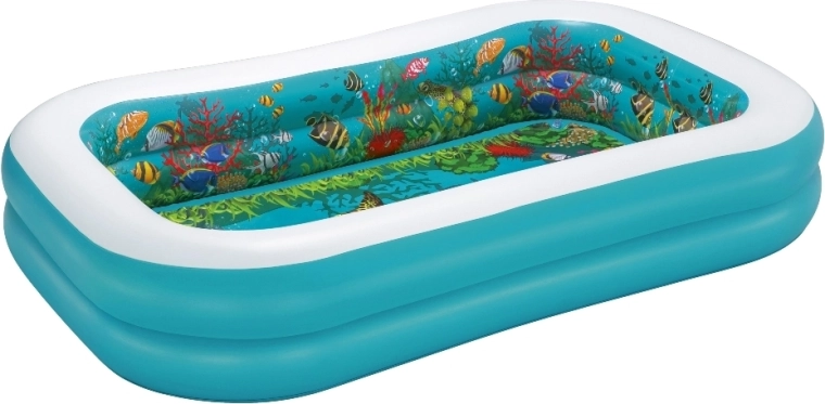 Nafukovací bazének 3D podmořský svět 262 × 175 × 51 cm BESTWAY