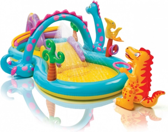 Nafukovací vodní hřiště Intex Dinoland se skluzavkou a fontánou