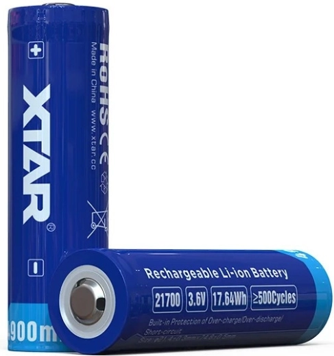 XTAR li-ion akumulátor 21700 3,7 V 4900 mAh s ochranou - 1 kus