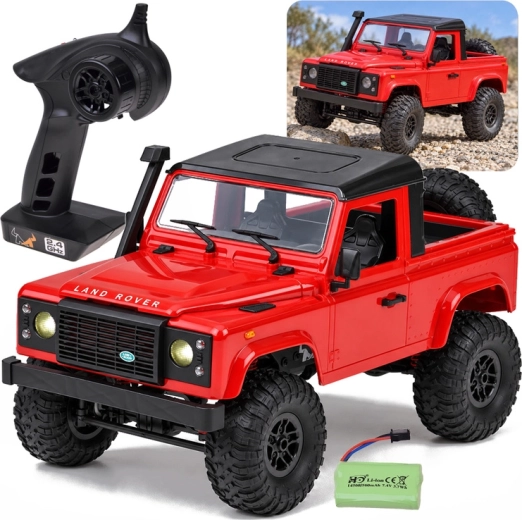 Rádiem řízený terénní model Land Rover Defender Pickup 4x4 v měřítku 1:12