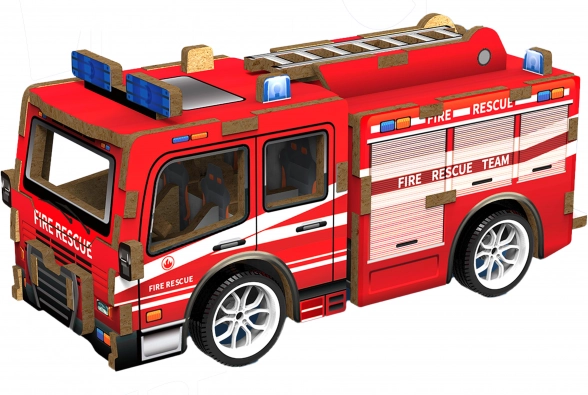 3D puzzle dřevěné Hasičské auto 12 cm