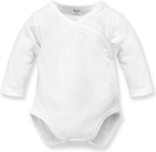 Pinokio body zavinovací s dlouhým rukávem Lovely Day, bílá, vel. 68