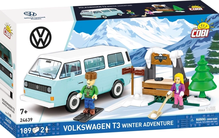 Stavebnice Cobi Volkswagen T3 zimní dobrodružství (189 dílků)
