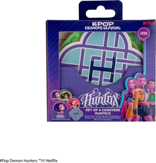 K-pop Demon Hunters sada 4 podtácků Huntrix