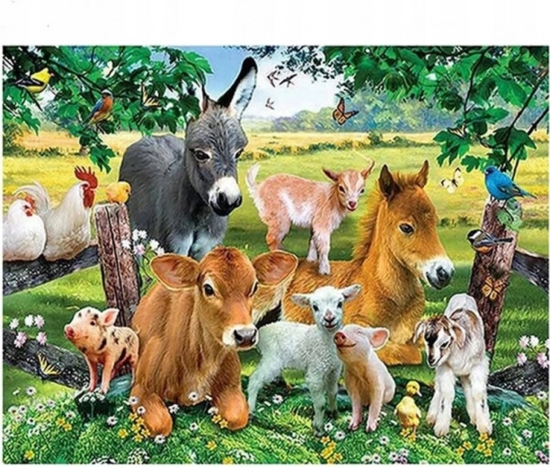 Kouzelný motiv zvířátek ze statku