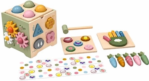 Dřevěné montessori centrum aktivit Baby Mix