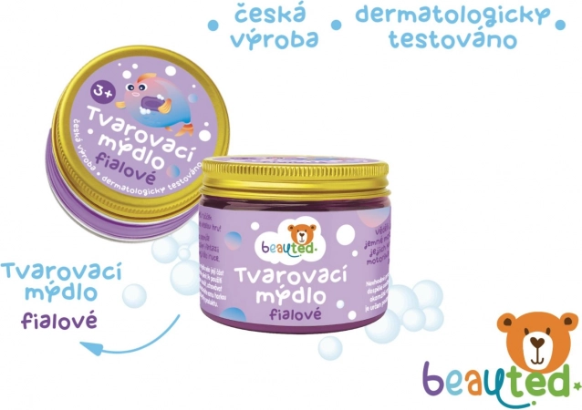 Tvarovací mýdlo v uzavíratelné dóze – Fialová