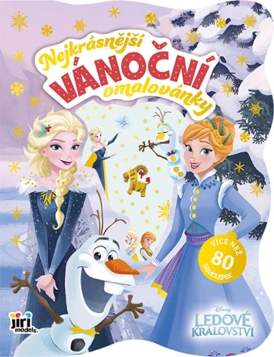 Vánoční omalovánky se samolepkami Ledové království