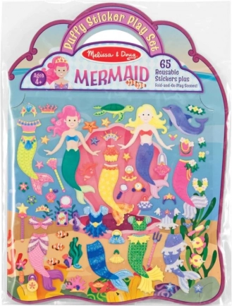 pěnové samolepky pro opakované použití s mořskými vílami MELISSA & DOUG