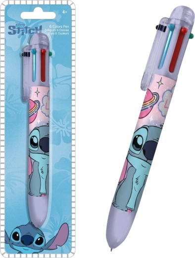 Šestibarevná propiska Lilo & Stitch fialová - 1 kus
