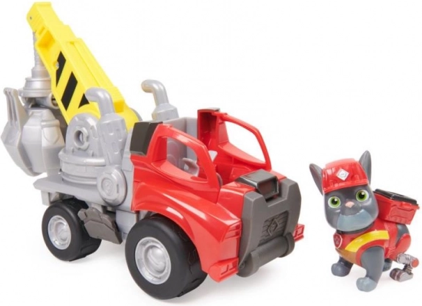 RUBBLE & CREW Chargerův jeřáb s klepetem – stavební vozidlo s figurkou