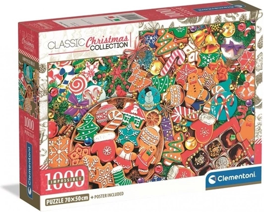 Clementoni impossible vánoční dobroty puzzle 1000 dílků