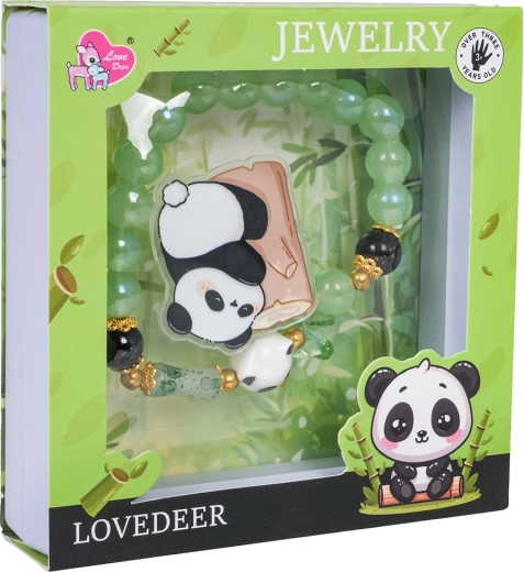 Dětská sada šperků Panda zelená