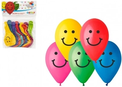 Nafukovací balónky s potiskem Smile 10 cm