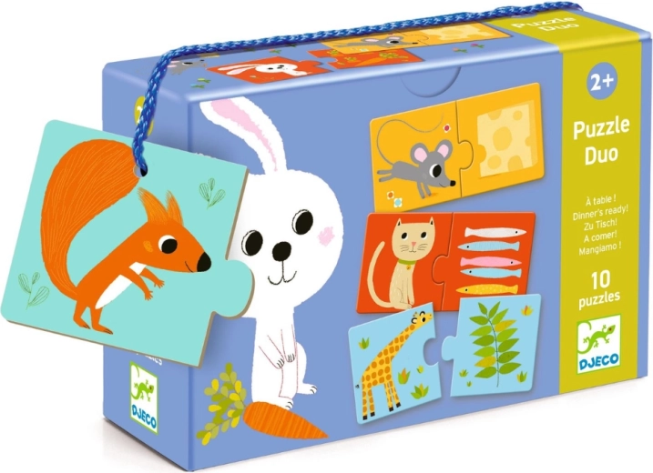 DJECO Duo puzzle Co bude dnes k obědu?