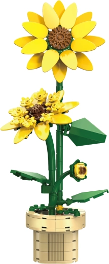 Realistická květina z kostek