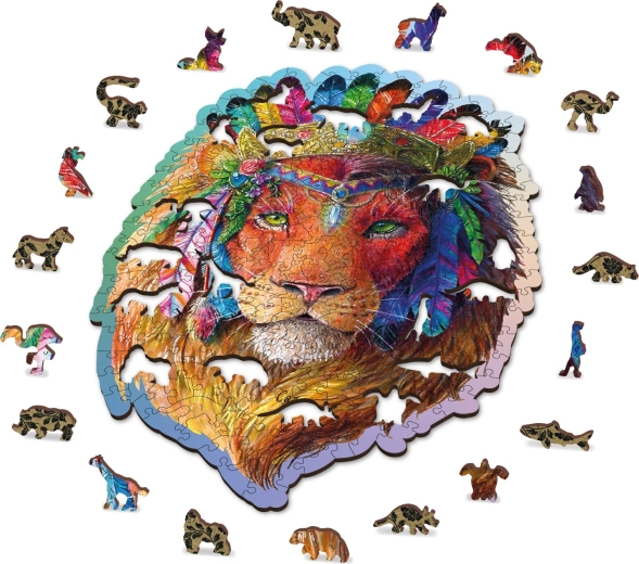 Precizně zpracované dřevěné puzzle