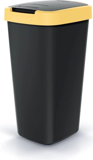 Odpadkový koš Compacta Q Flap 25 l se žlutým víkem