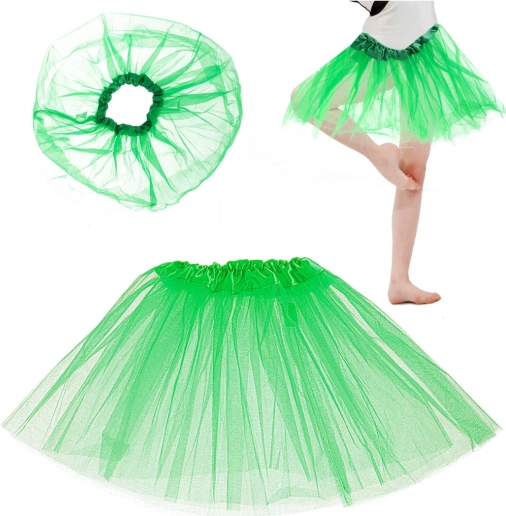 Tylová tutu sukně pro děti – Zelená