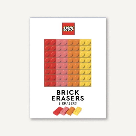 Sada školních gum LEGO 2×4 – 8 ks, vícebarevná