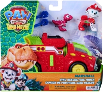 Psi Patrol: Dinosauří film – Marshallovo hasičské auto Dino Rescue s figurkami a střelami