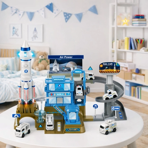 Start rakety se světly a zvuky